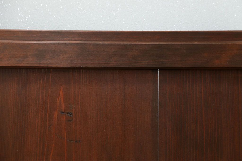 古民具・骨董 極上万本格子戸 裏ガラス付き4枚セット(建具、引き戸)