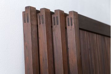 古民具・骨董 極上万本格子戸 裏ガラス付き4枚セット(建具、引き戸)