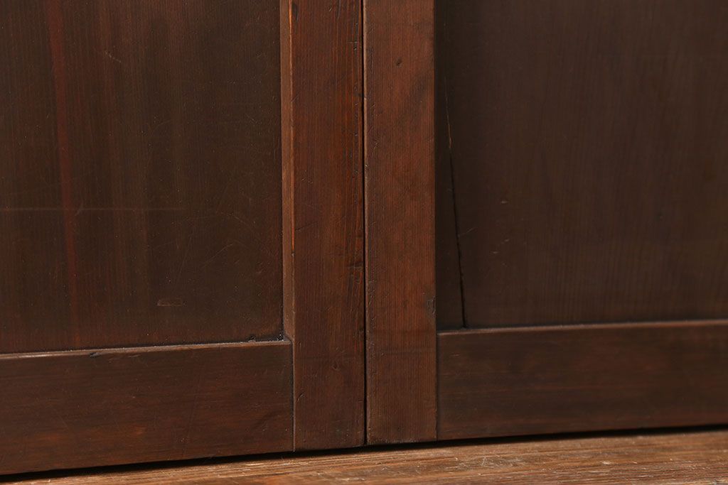 古民具・骨董 極上万本格子戸 裏ガラス付き4枚セット(建具、引き戸)