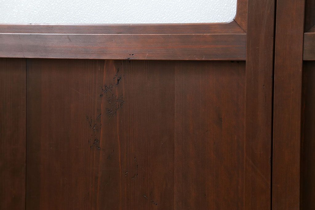 古民具・骨董 極上万本格子戸 裏ガラス付き4枚セット(建具、引き戸)