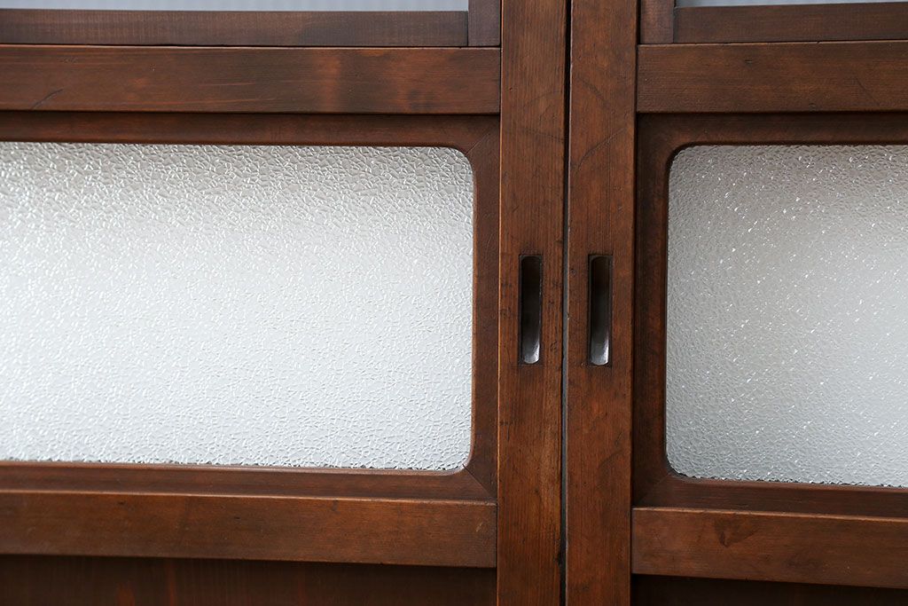 古民具・骨董 極上万本格子戸 裏ガラス付き4枚セット(建具、引き戸)