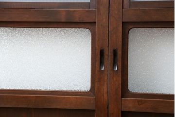 古民具・骨董 極上万本格子戸 裏ガラス付き4枚セット(建具、引き戸)