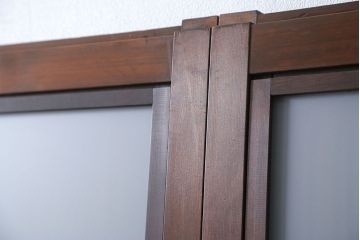 古民具・骨董 極上万本格子戸 裏ガラス付き4枚セット(建具、引き戸)