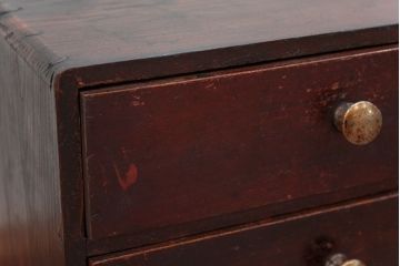 アンティーク家具　アンティーク 古い木の使い込まれた五段小引き出し