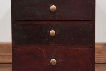 アンティーク家具　アンティーク 古い木の使い込まれた五段小引き出し