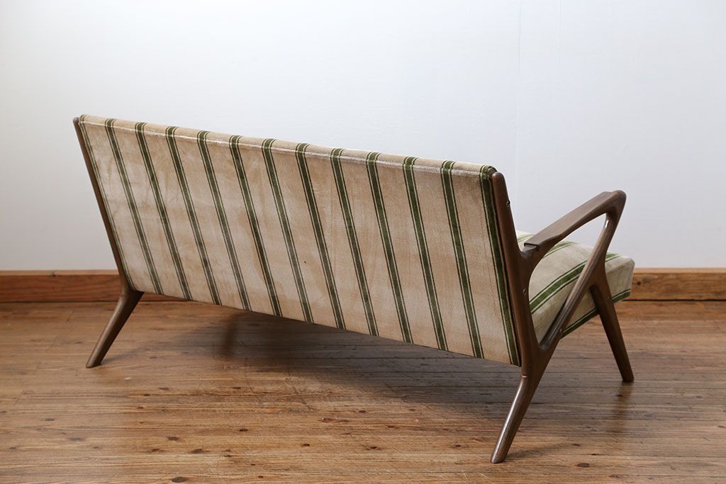 レトロ家具　昭和レトロ 1960年代　ミッドセンチュリー レトロな2人掛けソファ