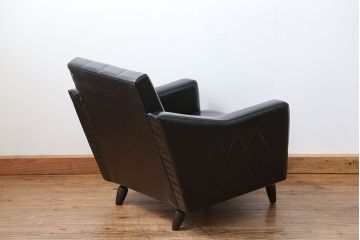 レトロ家具　昭和レトロ 1960〜70年代　レトロでシックな1Pソファ(ラウンジチェア)