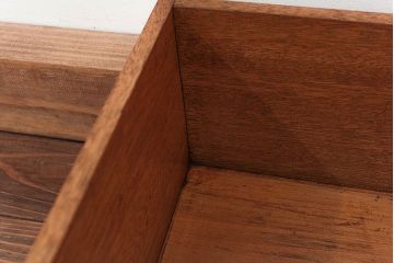 アンティーク雑貨　アンティーク 古いナラ材!しっかりとした木箱(小物入れ、収納棚)