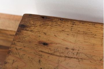 アンティーク雑貨　アンティーク 古いナラ材!しっかりとした木箱(小物入れ、収納棚)