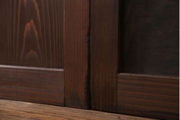 古民具・骨董 状態の良い裏障子付き格子帯戸4枚セット(建具、引き戸)
