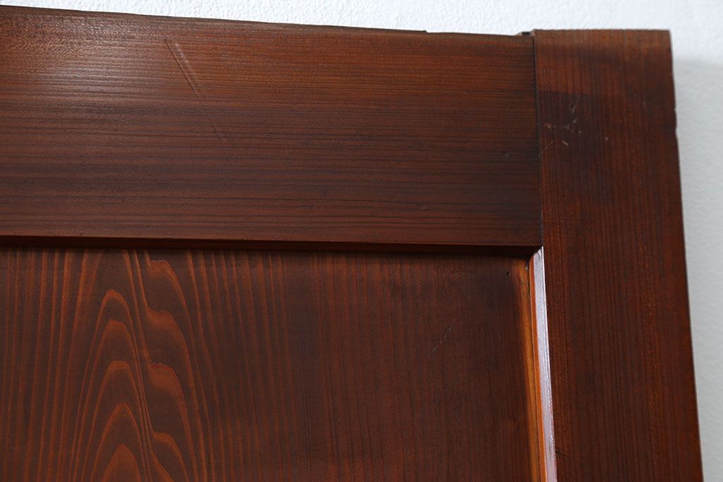 アンティーク 框が太いキレイな帯戸2枚セット(板戸、建具)