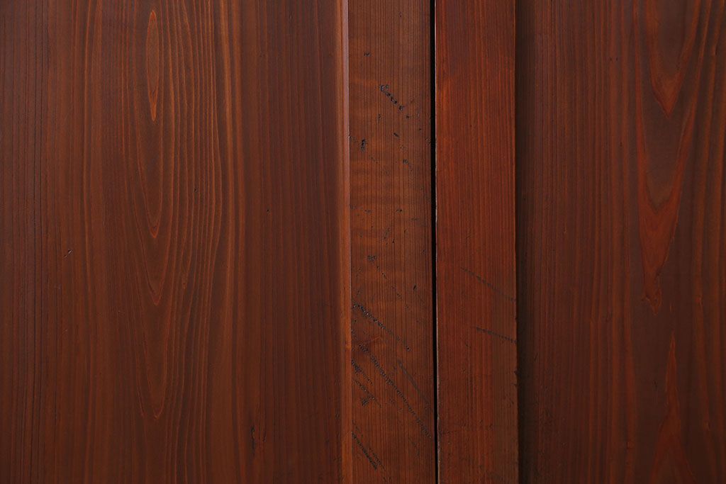 アンティーク 框が太いキレイな帯戸2枚セット(板戸、建具)