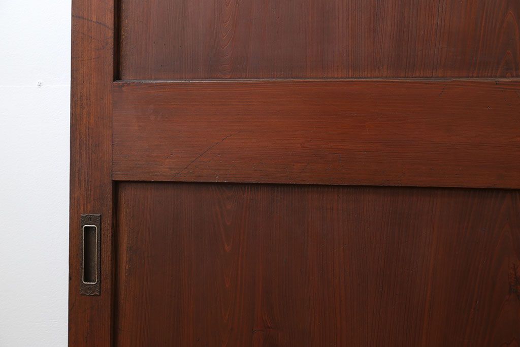 アンティーク 框が太いキレイな帯戸2枚セット(板戸、建具)