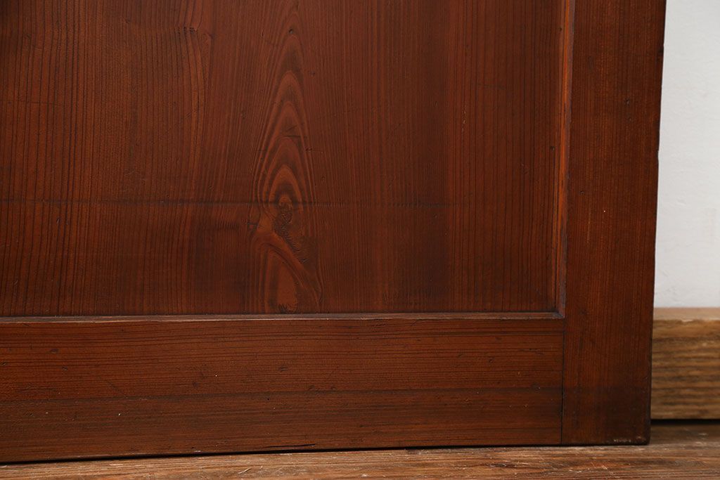 アンティーク 框が太いキレイな帯戸2枚セット(板戸、建具)