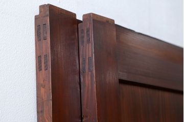 アンティーク 框が太いキレイな帯戸2枚セット(板戸、建具)