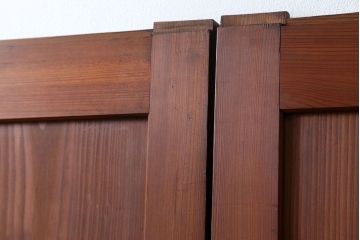アンティーク 框が太いキレイな帯戸2枚セット(板戸、建具)