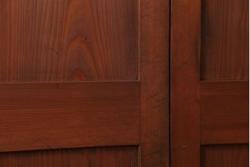 アンティーク 框が太いキレイな帯戸2枚セット(板戸、建具)