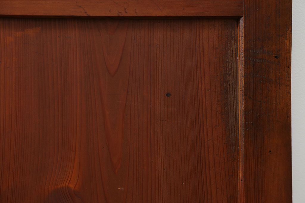 アンティーク 框が太いキレイな帯戸2枚セット(板戸、建具)