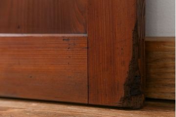 アンティーク 框が太いキレイな帯戸2枚セット(板戸、建具)