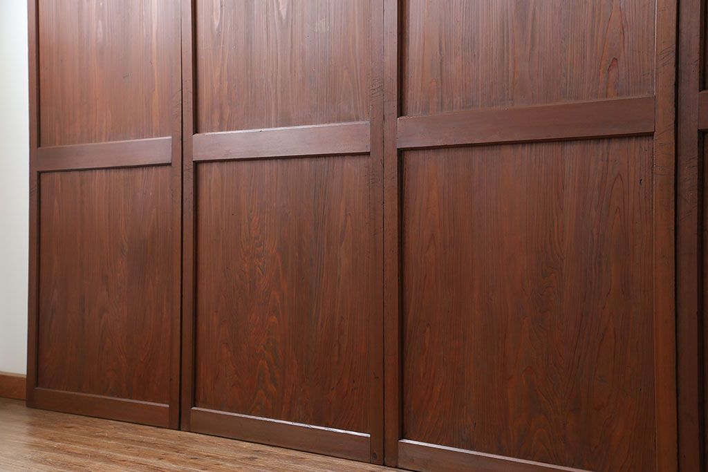 古民具・骨董 状態の良いキレイな帯戸4枚セット(板戸、建具)