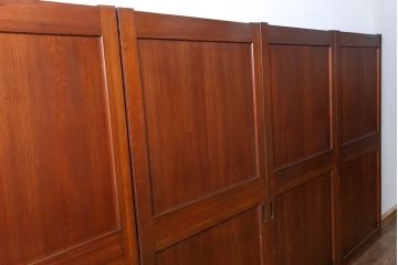 古民具・骨董 美品　厚い框組みの重厚な帯戸4枚セット