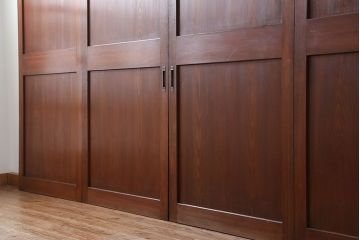 古民具・骨董 美品　厚い框組みの重厚な帯戸4枚セット