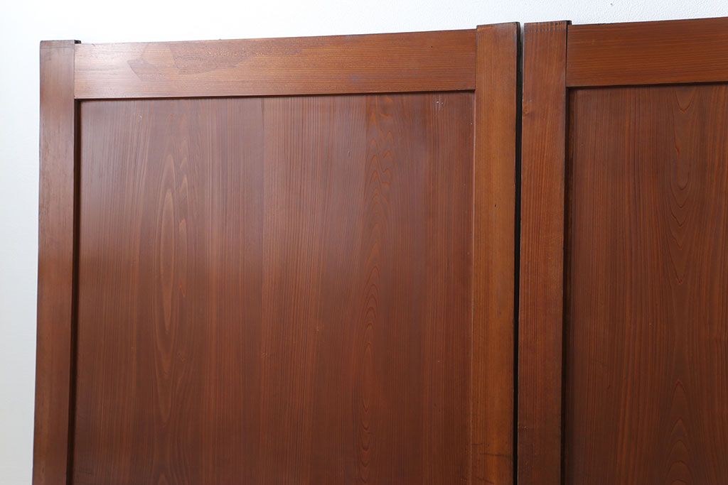 古民具・骨董 美品　厚い框組みの重厚な帯戸4枚セット