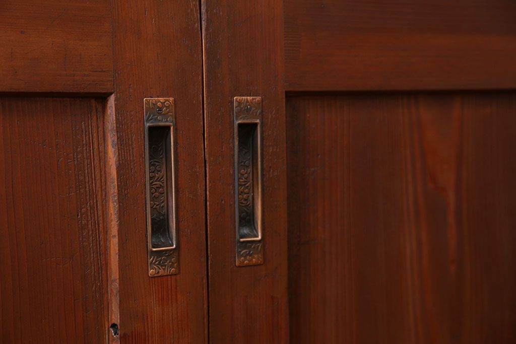 古民具・骨董 美品　厚い框組みの重厚な帯戸4枚セット