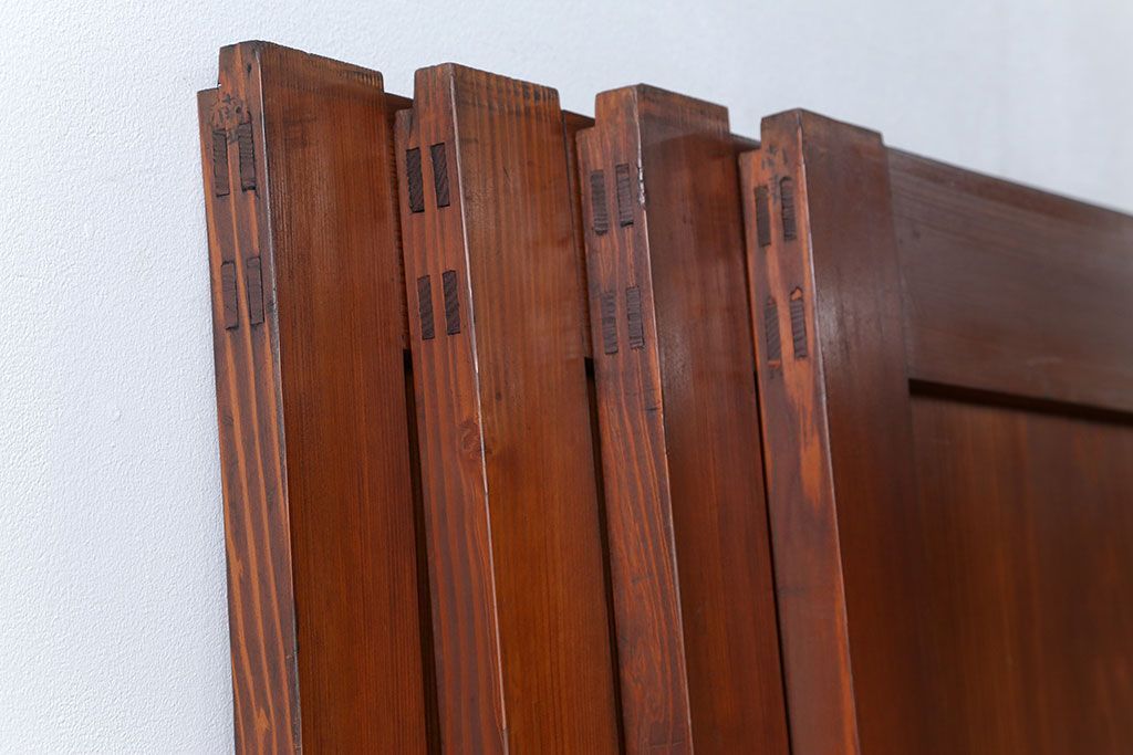 古民具・骨董 美品　厚い框組みの重厚な帯戸4枚セット