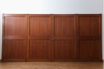 古民具・骨董 美品　厚い框組みの重厚な帯戸4枚セット