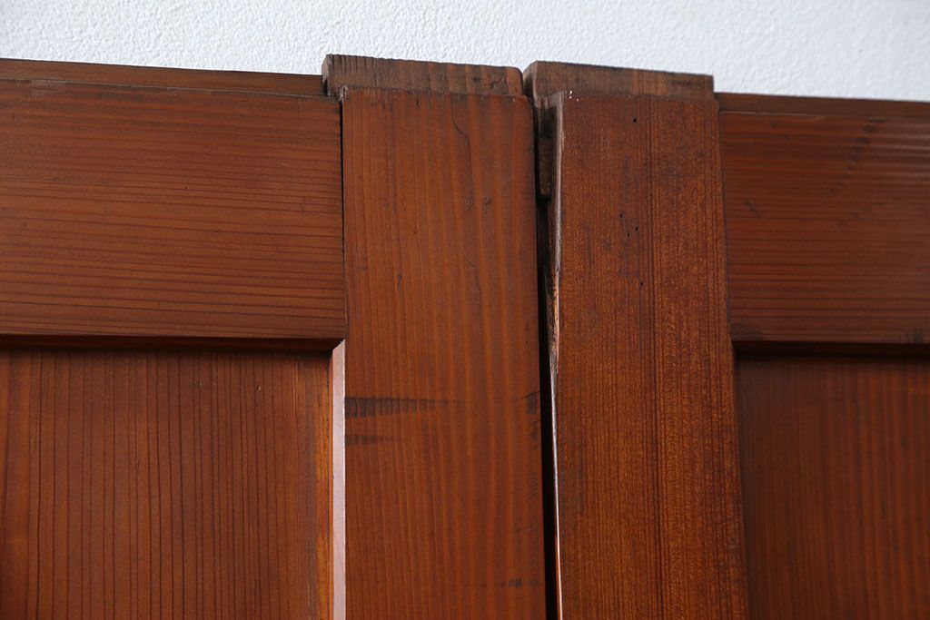 古民具・骨董 美品　厚い框組みの重厚な帯戸4枚セット