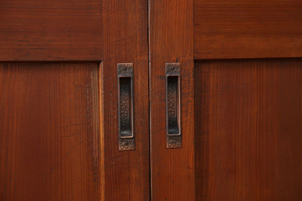 古民具・骨董 美品　厚い框組みの重厚な帯戸4枚セット
