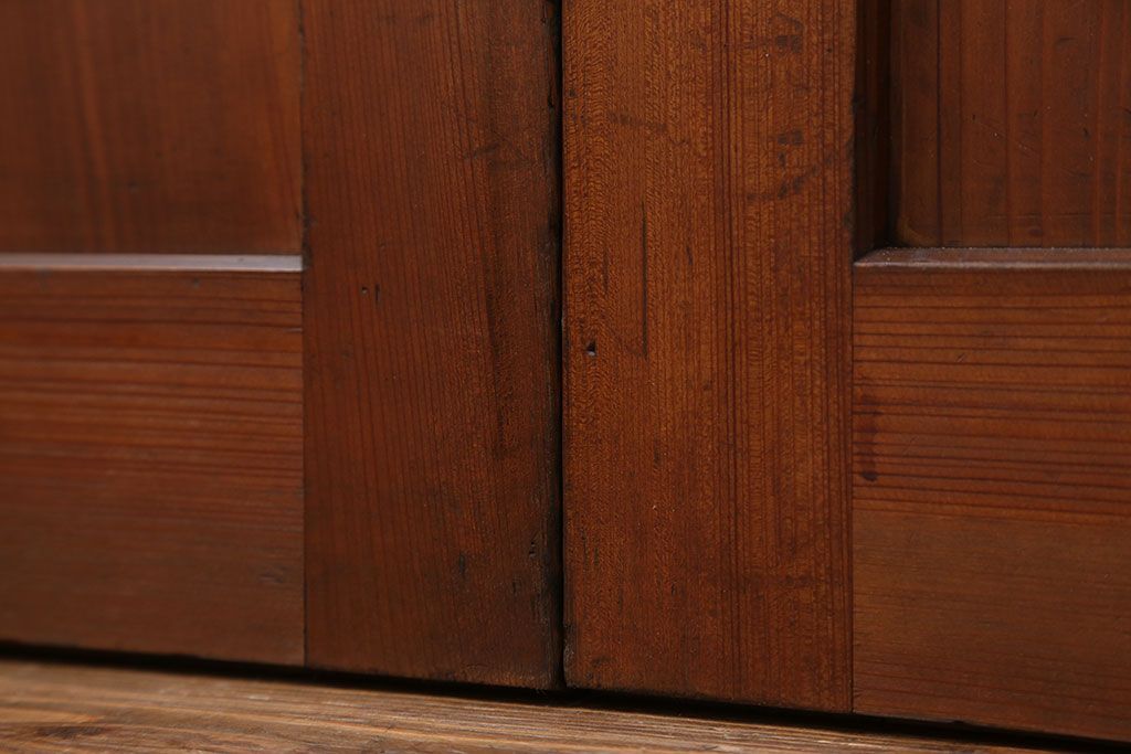 古民具・骨董 美品　厚い框組みの重厚な帯戸4枚セット