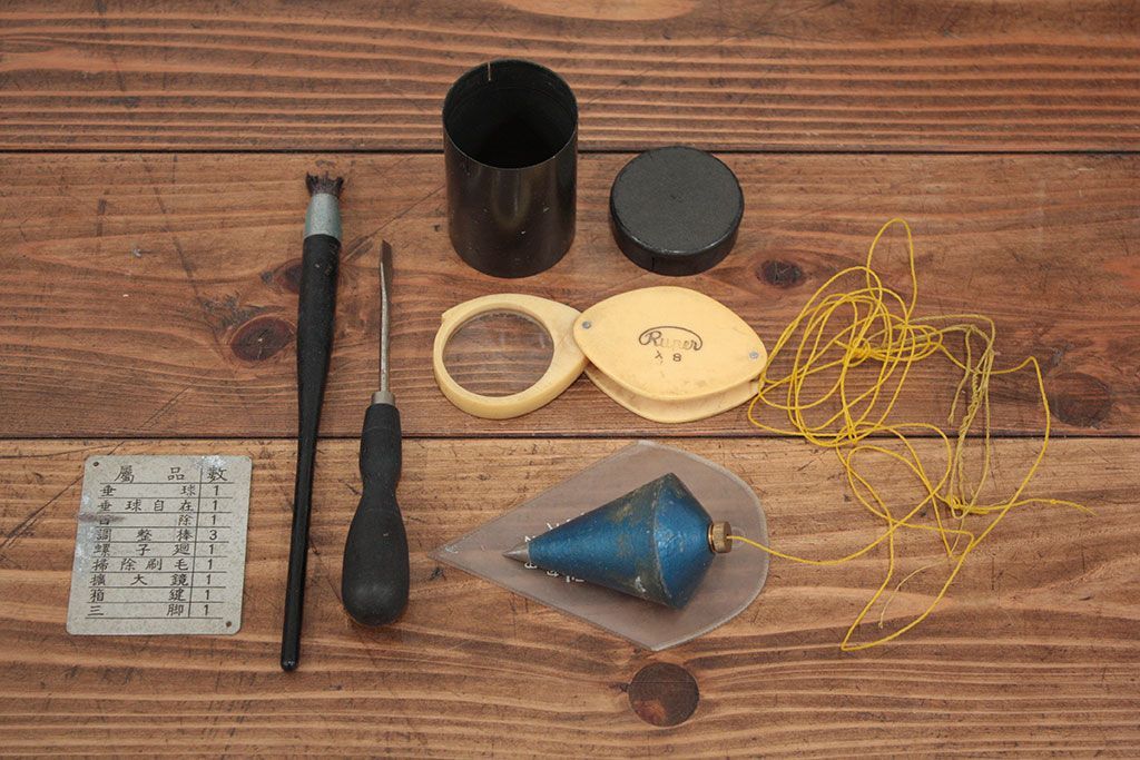 アンティーク雑貨　古い服部 トーコー トランシット(測量機)三脚付き