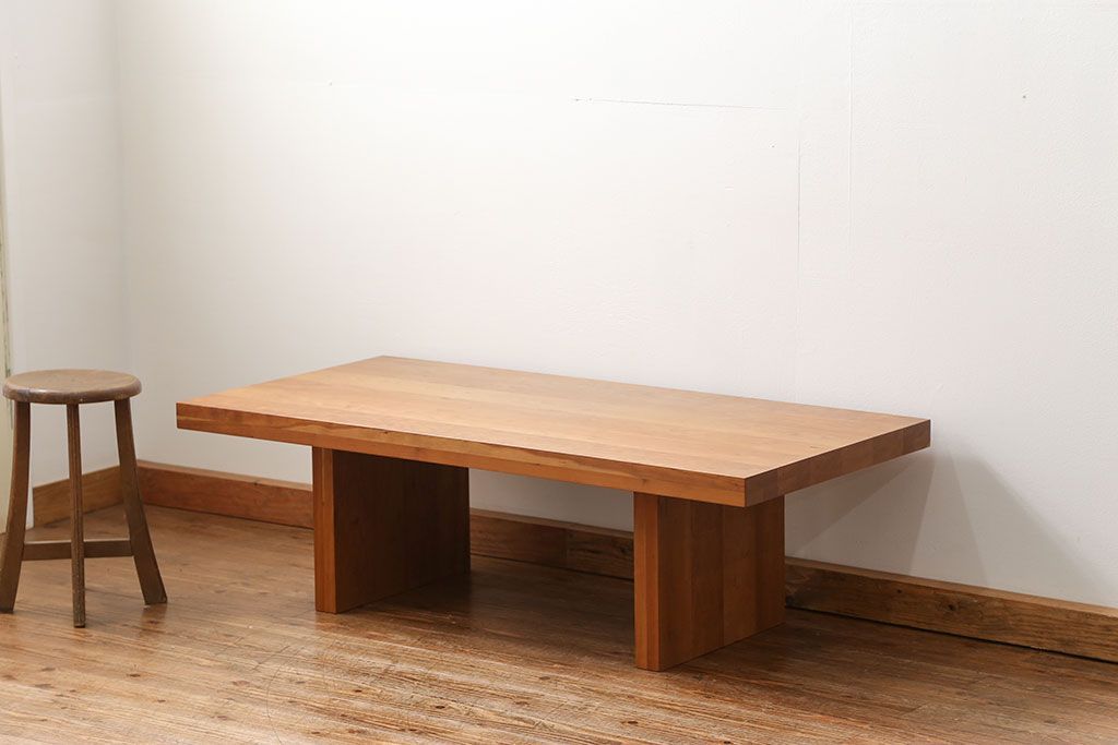 中古　インテリアショップ　リアルスタイル製(Real Style)ブラックチェリー　センターテーブル　定価約20万円