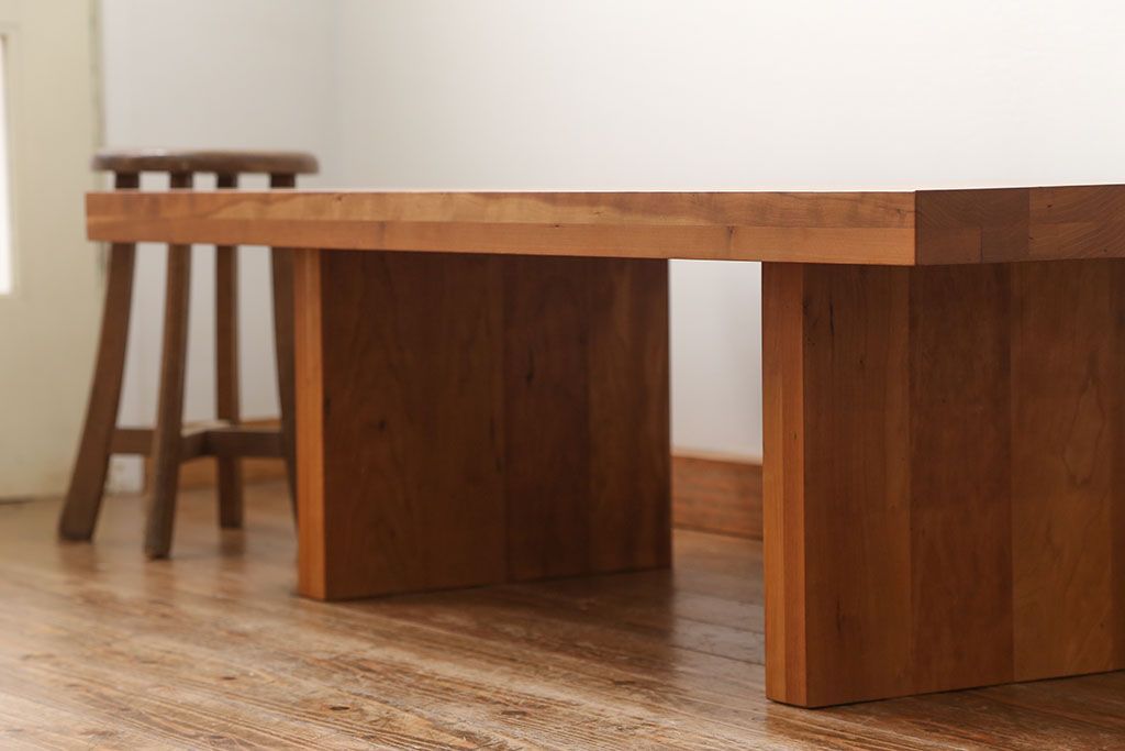 中古　インテリアショップ　リアルスタイル製(Real Style)ブラックチェリー　センターテーブル　定価約20万円