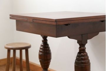 ヴィンテージ家具　イギリスビンテージ　小さなドローリーフテーブル(エクステンションテーブル)
