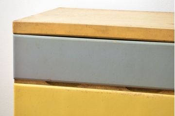 レトロ家具　昭和レトロ 1970年代　ポップなカラーチェスト(ドロワー、引き出し、タンス)