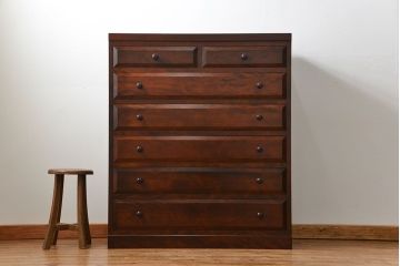 中古　松本民芸家具　D-34型整理タンス　定価約31万9000円　(箪笥)