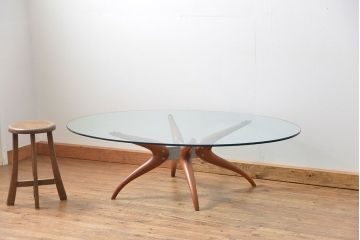 中古　アクタス取扱い　イタリアポラダ(porada)社　リビングテーブル　定価約21万円(センターテーブル)