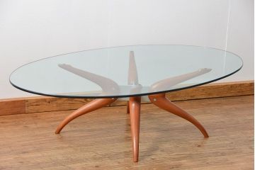 中古　アクタス取扱い　イタリアポラダ(porada)社　リビングテーブル　定価約21万円(センターテーブル)