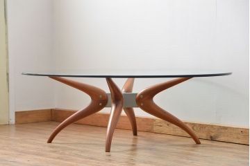 中古　アクタス取扱い　イタリアポラダ(porada)社　リビングテーブル　定価約21万円(センターテーブル)