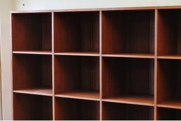 アンティーク家具　総無垢材の特大マス目棚(升目棚、飾り棚、陳列棚)4×5(2)