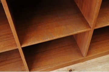 アンティーク家具　総無垢材の特大マス目棚(升目棚、飾り棚、陳列棚)4×5(2)