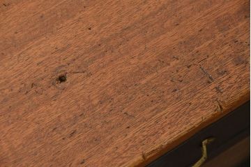 アンティーク家具　アンティークペイント　シックな脚付きモールガラスキッチンキャビネット(食器棚、収納棚)