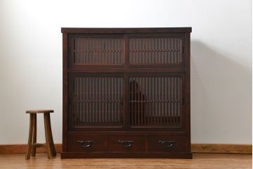 中古　三越で購入　上質な高級水屋箪笥　定価約35万円(茶箪笥、食器棚、収納棚)