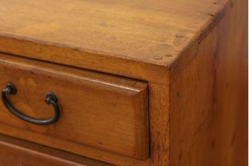 レトロ家具　昭和レトロ 古い木の三段小引き出し