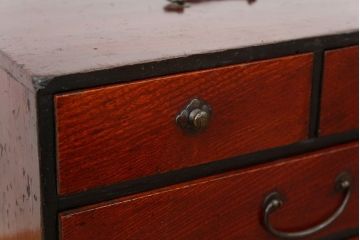 アンティーク家具　古民具・骨董 前面欅材の5杯小引き出し