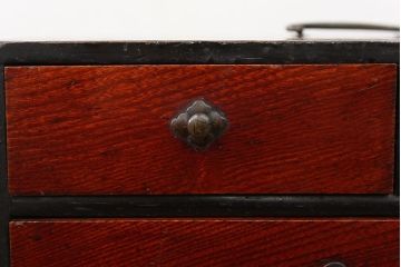 アンティーク家具　古民具・骨董 前面欅材の5杯小引き出し