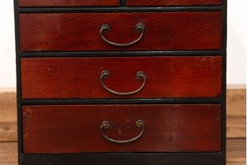 アンティーク家具　古民具・骨董 前面欅材の5杯小引き出し